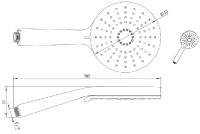 Ravak sprchová růžice Flat XXL 961.00 3 funkce, pr. 140 mm   X07P344